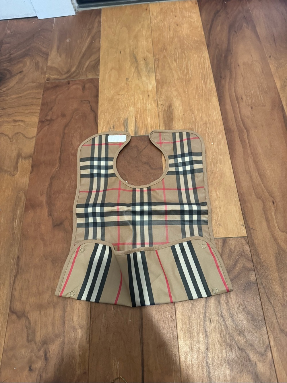 Burberry Baby Bib with Fold-Out Pocket